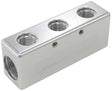 3X -6ORB 2X -8ORB Distributionblock Silver Compact Style AF456-08-06S - Aeroflow