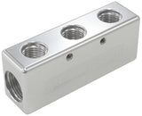 3X -6ORB 2X -8ORB Distributionblock Silver Compact Style AF456-08-06S - Aeroflow