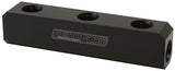 Fuel Block, Log Type -10ORB Black 2 x -10 Side, 2X -10 Top AF457-10BLK - Aeroflow