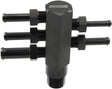 3/8 NPT Vacuum Tree Alloy BLAC5 x 1/8" NPT To Barb Intake Manifold AF458-06 Blk AF458-06BLK - Aeroflow
