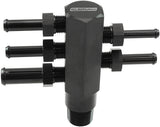 3/8 NPT Vacuum Tree Alloy BLAC5 x 1/8" NPT To Barb Intake Manifold AF458-06 Blk AF458-06BLK - Aeroflow