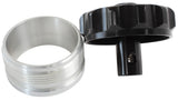 2" Aluminium Weld Bung And Cap Black With Roll Over Valve AF460-32-RV-BLK - Aeroflow
