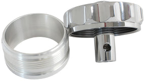2" Aluminium Weld Bung And Cap Polished With Roll Over Valve AF460-32-RV-P - Aeroflow