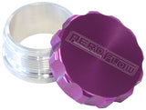 2" Aluminium Weld Bung And Cap Raw Weld On / Purple Cap AF460-32PUR - Aeroflow