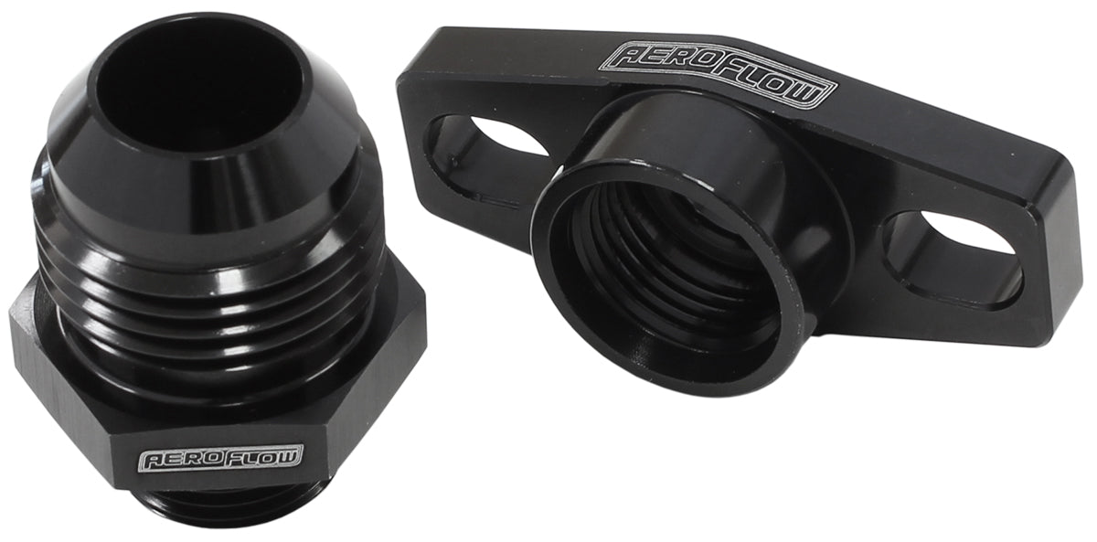 Turbo Drain Adapter -12AN 38-44mm Hole Centres O-Ring AF463-10 - Aeroflow