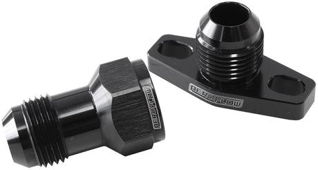 Turbo Drain Adapter -10AN Mid Length 38-44mm Hole Centres AF463-11 - Aeroflow