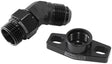 Turbo Drain Adapter -10AN 45 Degree 38-44mm Hole Centres AF463-12 - Aeroflow