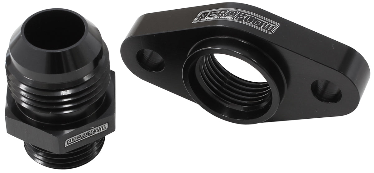 Turbo Drain Adapter -12AN Male 51mm Hole Centres O-Ring Seal AF463-14 - Aeroflow