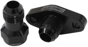 Turbo Drain Adapter -10AN Mid Length 51mm Hole Centres AF463-15 - Aeroflow