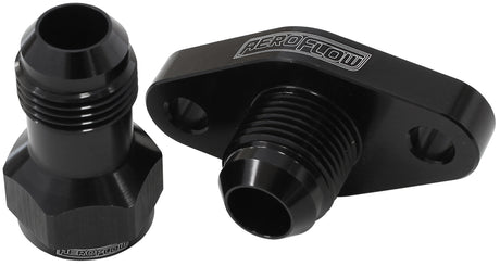 Turbo Drain Adapter -10AN Mid Length 51mm Hole Centres AF463-15 - Aeroflow
