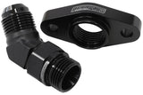Turbo Drain Adapter -10AN 45 Degree 51mm Hole Centres AF463-16 - Aeroflow