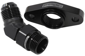 Turbo Drain Adapter -10AN 45 Degree 51mm Hole Centres AF463-16 - Aeroflow