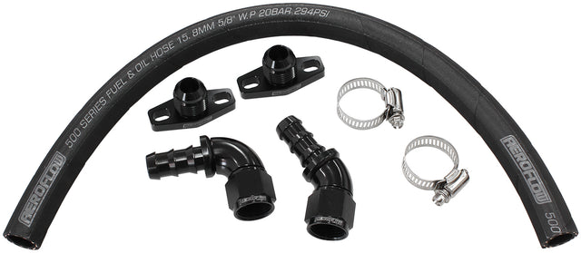 Ford XR6 Turbo Drain Kit BA BF FG Standard GT35 Turbo Barra AF463-20 - Aeroflow