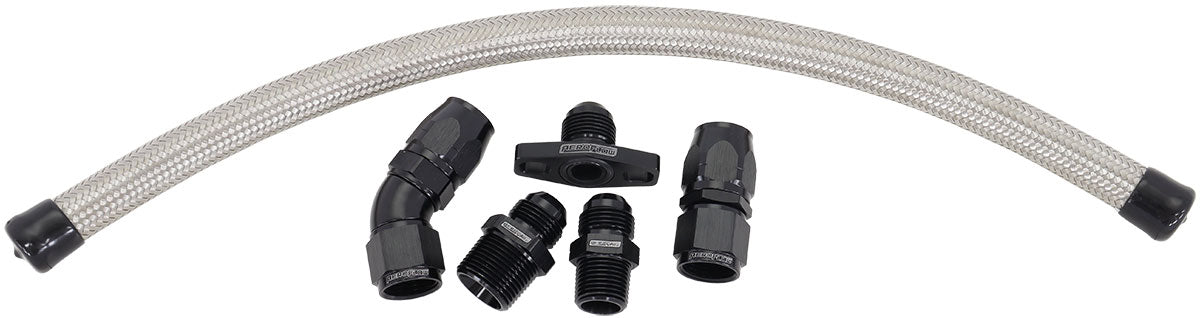 Nissan RB Sr Turbo Drain Kit High Mount Turbo Only CA18 SR20 RB26 RB25 RB20 AF463-23 - Aeroflow