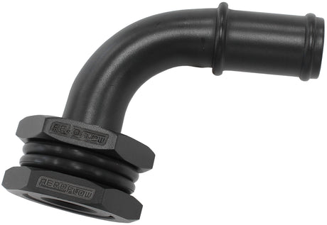 Bulkhead 90 Turbo Drain 5/8 Barb Oil Pan Sump Adapter AF463-31 - Aeroflow