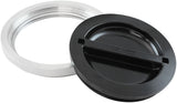6" Weld Bung And Black Cap Alloy Ice Box Female Weld-On Water - AF464-96 Blk AF464-96BLK - Aeroflow