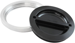 6" Weld Bung And Black Cap Alloy Ice Box Female Weld-On Water - AF464-96 Blk AF464-96BLK - Aeroflow