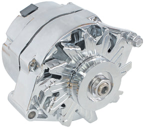 Ford Alternator 100 Amp 1 Or 3 Wire Chrome AF4873-1100 - Aeroflow