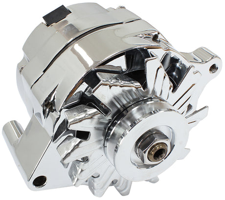 Ford Alternator 140 Amp 1 Or 3 Wire Chrome AF4873-1140 - Aeroflow