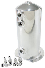 Surge Tank 2.5L Spun Alloy 3 x 3/8 1 x 1/2 Or 3X -6AN 1X -8AN AF49-1016 - Aeroflow