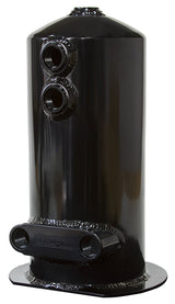 Surge Tank 2.5L Spun Alloy Dual Feed Option 4 x -8ORB AF49-1024BLK - Aeroflow