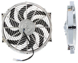 14" Curved Blade Chrome Fan Reversible 1350CFM AF49-1027 - Aeroflow