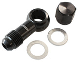 / Bosch Fuel Pump Banjo Kit To -6AN Inc Washers AF49-1034BLK - Aeroflow