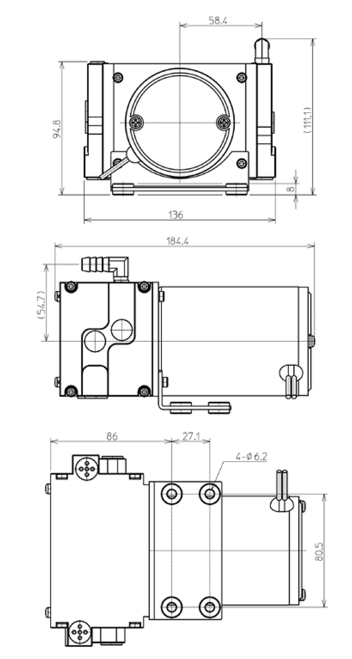 Twin Piston Brake Vacuum Pump Faster Response AF49-1050 - Aeroflow