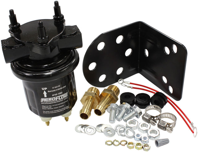 Compact Black Fuel Pump 14 PSI 100 Gph Electric Lift AF49-1065 - Aeroflow