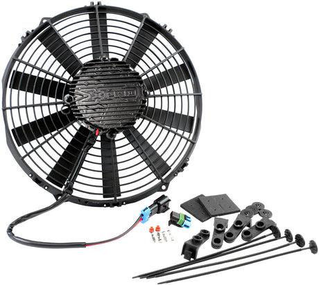 Brushless 12" Electric Fan 2100 CFM Straight Blade Puller AF49-1112 - Aeroflow