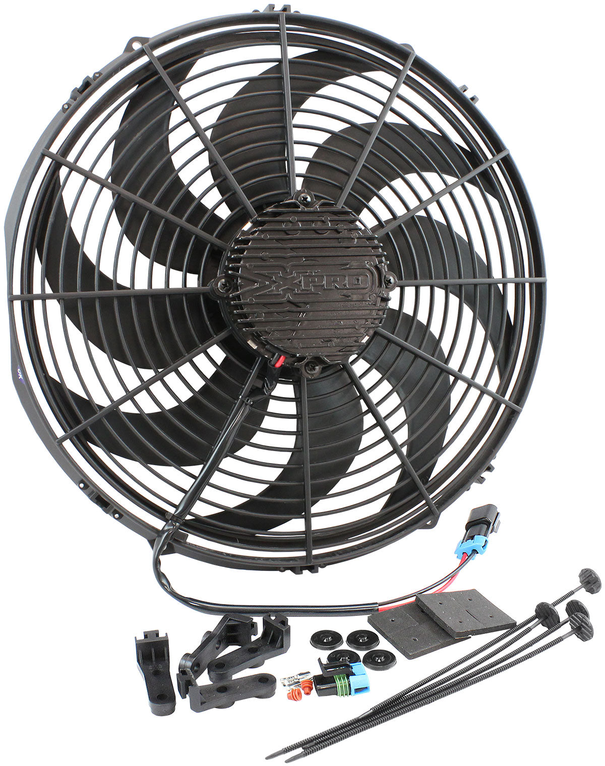Brushless 16" Electric Fan 3300 CFM Curved Blade Puller AF49-1126 - Aeroflow