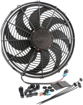 Brushless 16" Electric Fan 3300 CFM Curved Blade Puller AF49-1126 - Aeroflow