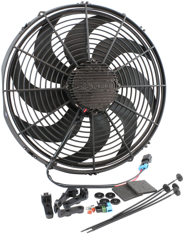 Brushless 16" Electric Fan 3300 CFM Curved Blade Puller AF49-1126 - Aeroflow