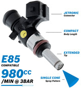 Bosch 980CC Fuel Injector EV14 Short Jetronic 0280158040 AF49-1907 - Aeroflow