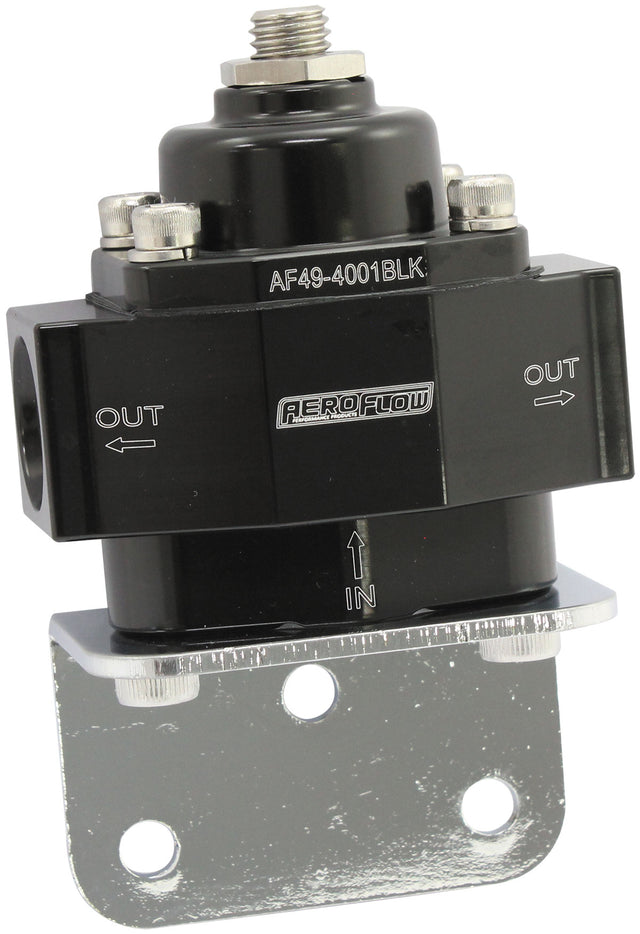 Red Style Reg 1-11 PSI Adjustable Billet 1In 2 Out 3/8 NPT Port AF49-4001BLK - Aeroflow