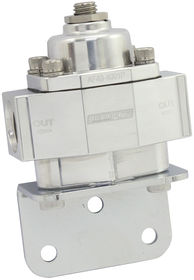 Red Style Reg 1-11 PSI Adjustable Billet 1In 2 Out 3/8 NPT Port AF49-4001P - Aeroflow