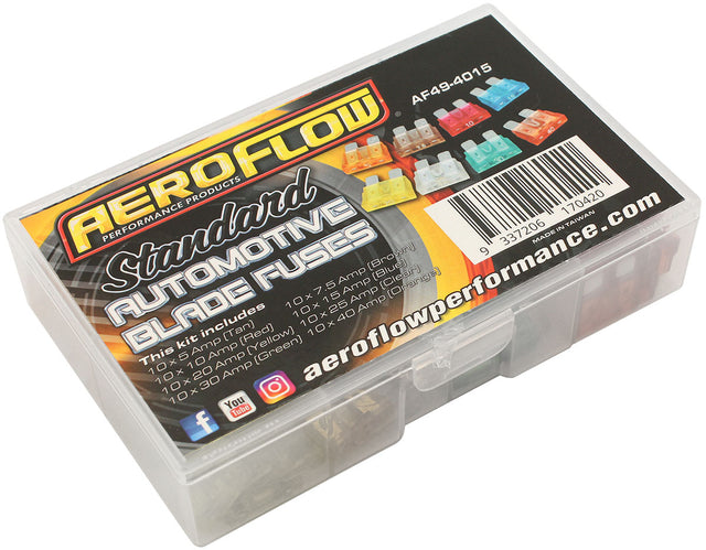 Bulk Multi Pack Standard Bladefuse 90 Pack 5 Amp To 40 Amp AF49-4015 - Aeroflow