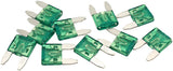 30 Amp Mini Blade Fuse Green Body Colour 10 Pack AF49-4022 - Aeroflow