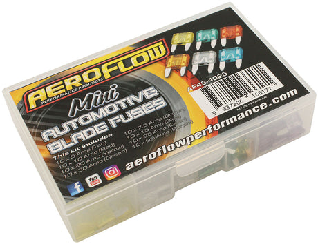 Bulk Multi Pack Mini Blade Fuse 80 Pack 5 Amp To 35 Amp AF49-4025 - Aeroflow