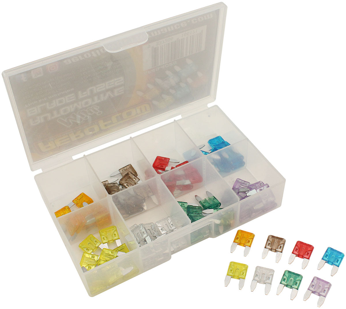 Bulk Multi Pack Mini Blade Fuse 80 Pack 5 Amp To 35 Amp AF49-4025 - Aeroflow