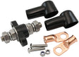 Single Electrical Bulkhead M10 Post Negative Stud Blk Termina AF49-4062BLK - Aeroflow
