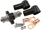 Single Electrical Bulkhead M10 Post Negative Stud Blk Termina AF49-4062BLK - Aeroflow