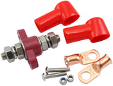 Single Electrical Bulkhead M10 Post Positive Stud Red Termina AF49-4062R - Aeroflow