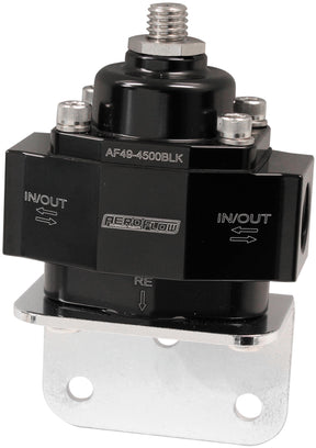 Bypass Reg 4.5-9 PSI ADJUSTABL3/8" NPT Ports Bottom Return AF49-4500BLK - Aeroflow