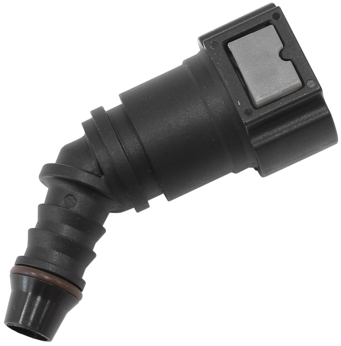 Push On 3/8" EFI Fitting To 3/8" / 9.65mm Barb 45 Degree AF49-7011 - Aeroflow