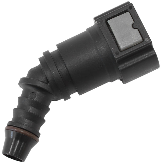 Push On 3/8" EFI Fitting To 3/8" / 9.65mm Barb 45 Degree AF49-7011 - Aeroflow