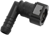 Push On 3/8" EFI Fitting To 3/8" / 9.65mm Barb 90 Degree AF49-7012 - Aeroflow
