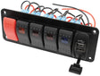 Switch Panel 2x W/ Usb, Start & 4 x On / Off Switches AF49-8000 - Aeroflow