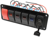 Switch Panel 2x W/ Usb, Start & 4 x On / Off Switches AF49-8000 - Aeroflow