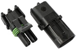 Weatherpack 2 Pin Connector Male/Female, Pins & Seals AF49-8502 - Aeroflow